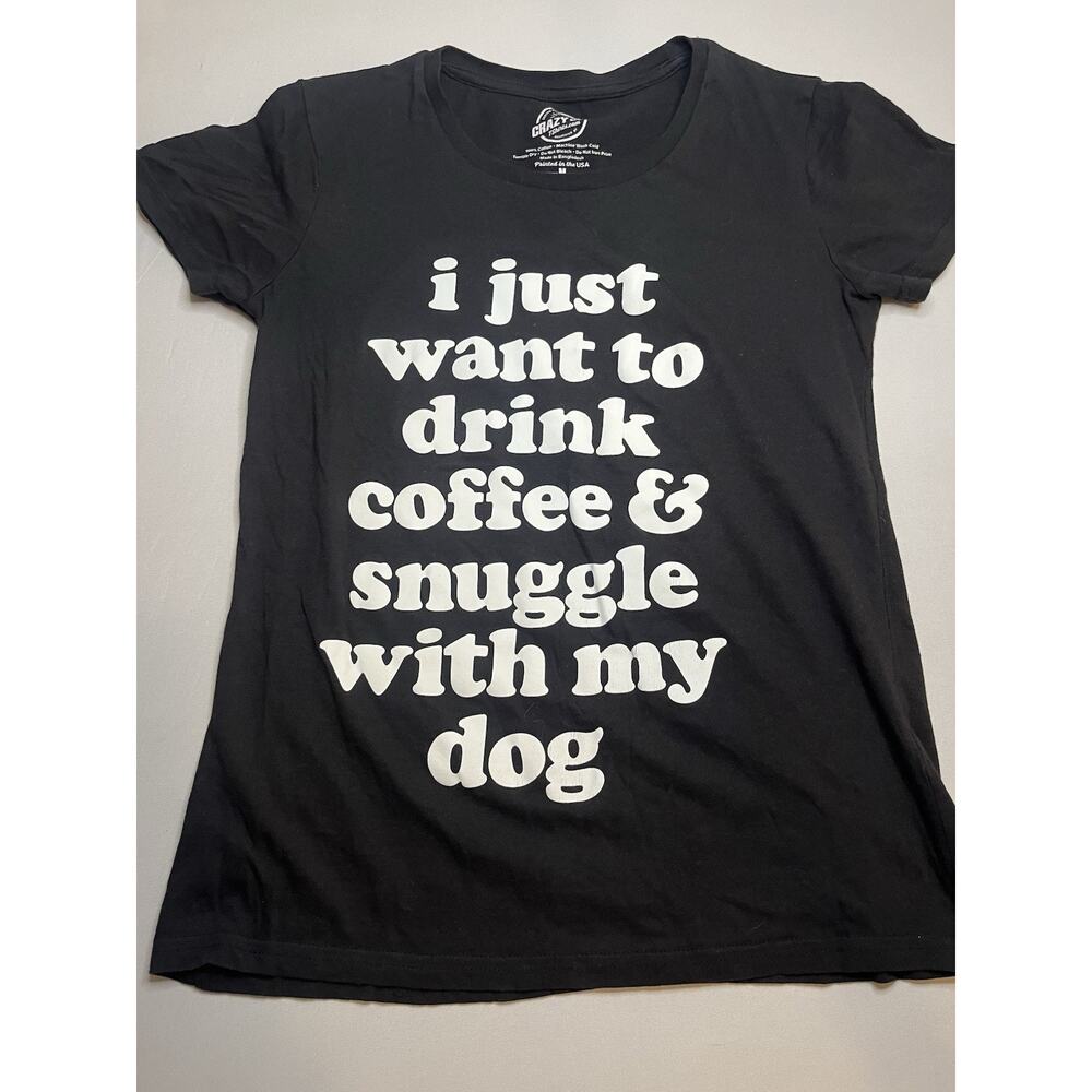 Crazy Dog Women's Tshirt Size Medium Short Sleeve Dog Lovers